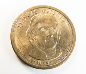 Jefferson dollar head 4491