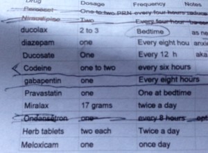 pill schedule